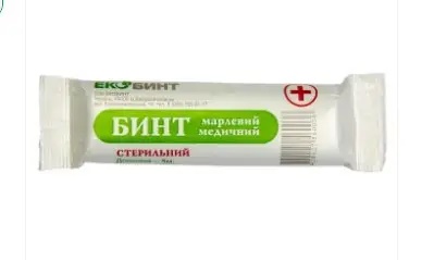 Бинт марлевий медичний стерильний 7 m (м) x 14 cm (см) тип марлі 17 TM Eкобинт